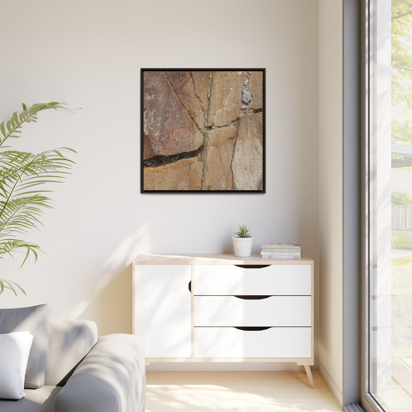 Rusty Crevices - Unique Stretched Canvas Wall Art
