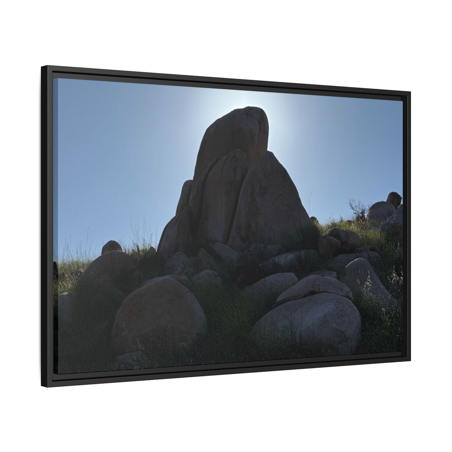 Boulder Silhouette - Unique Stretched Canvas Wall Art