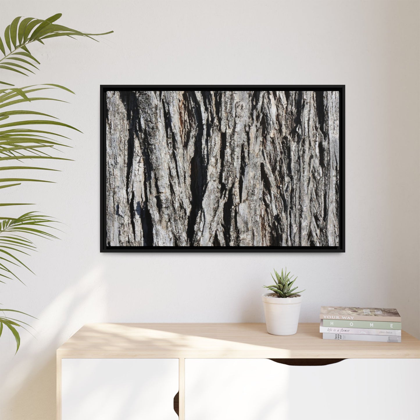 Bark Lines - Unique Stretched Canvas Wall Art