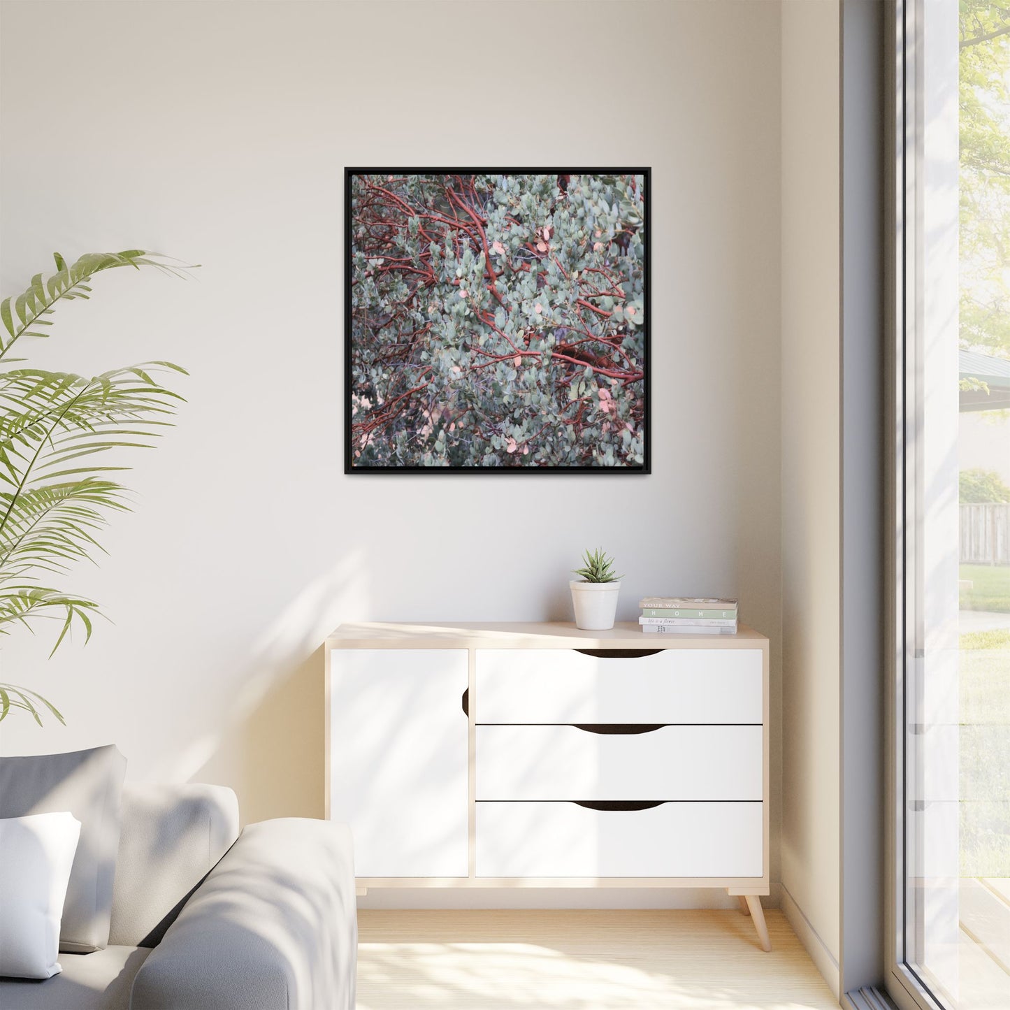 Whispers of Sage - Unique Stretched Canvas Wall Art