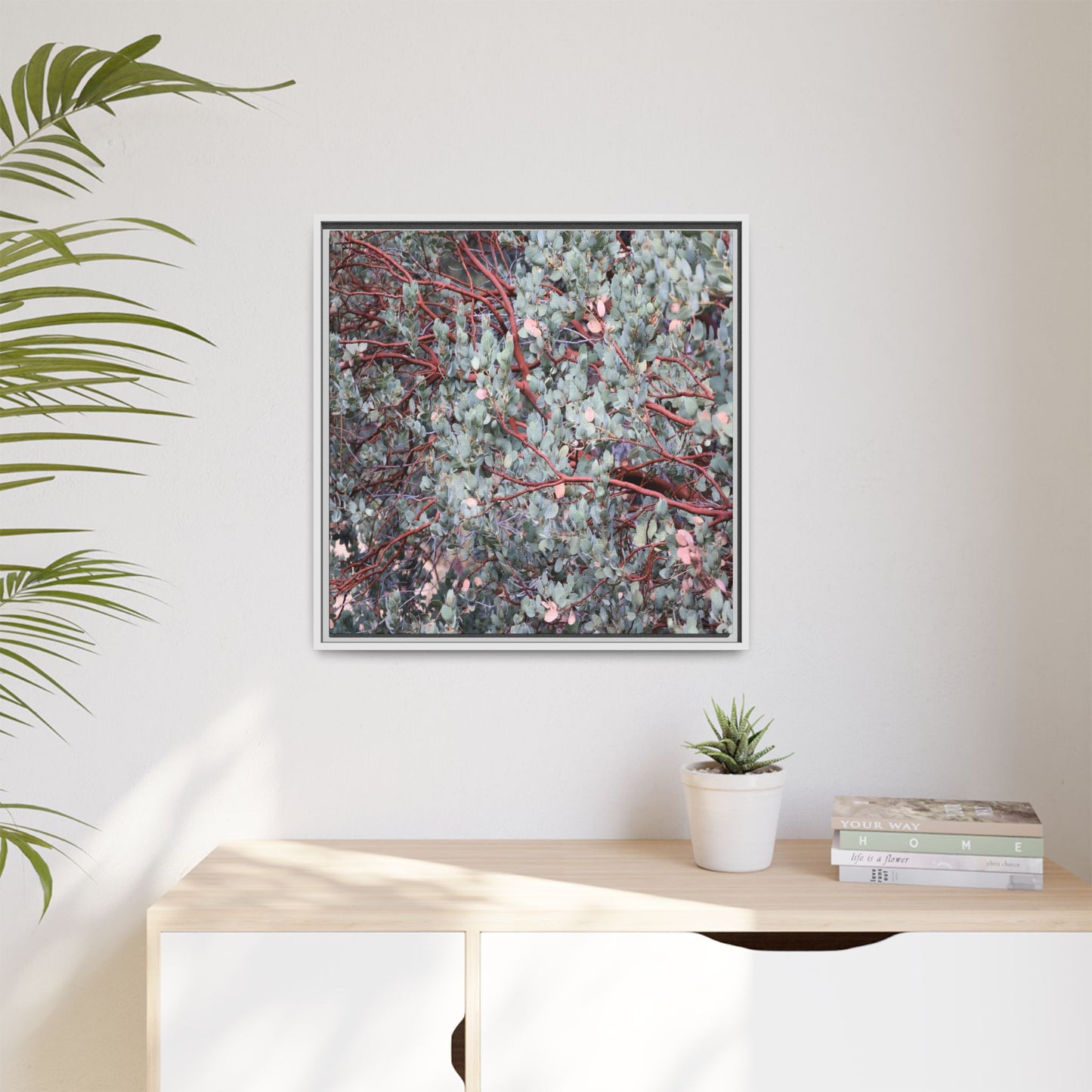 Whispers of Sage - Unique Stretched Canvas Wall Art