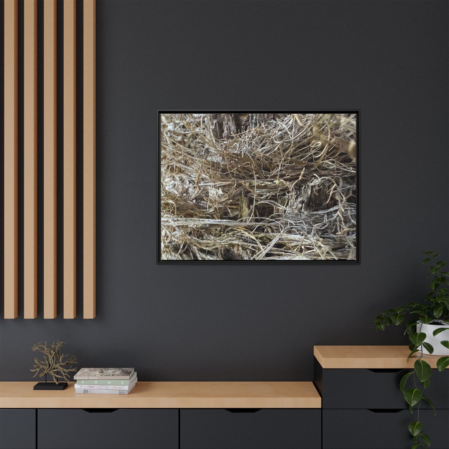 Tangled Whispers of Autumn - Unique Stretched Canvas Wall Art