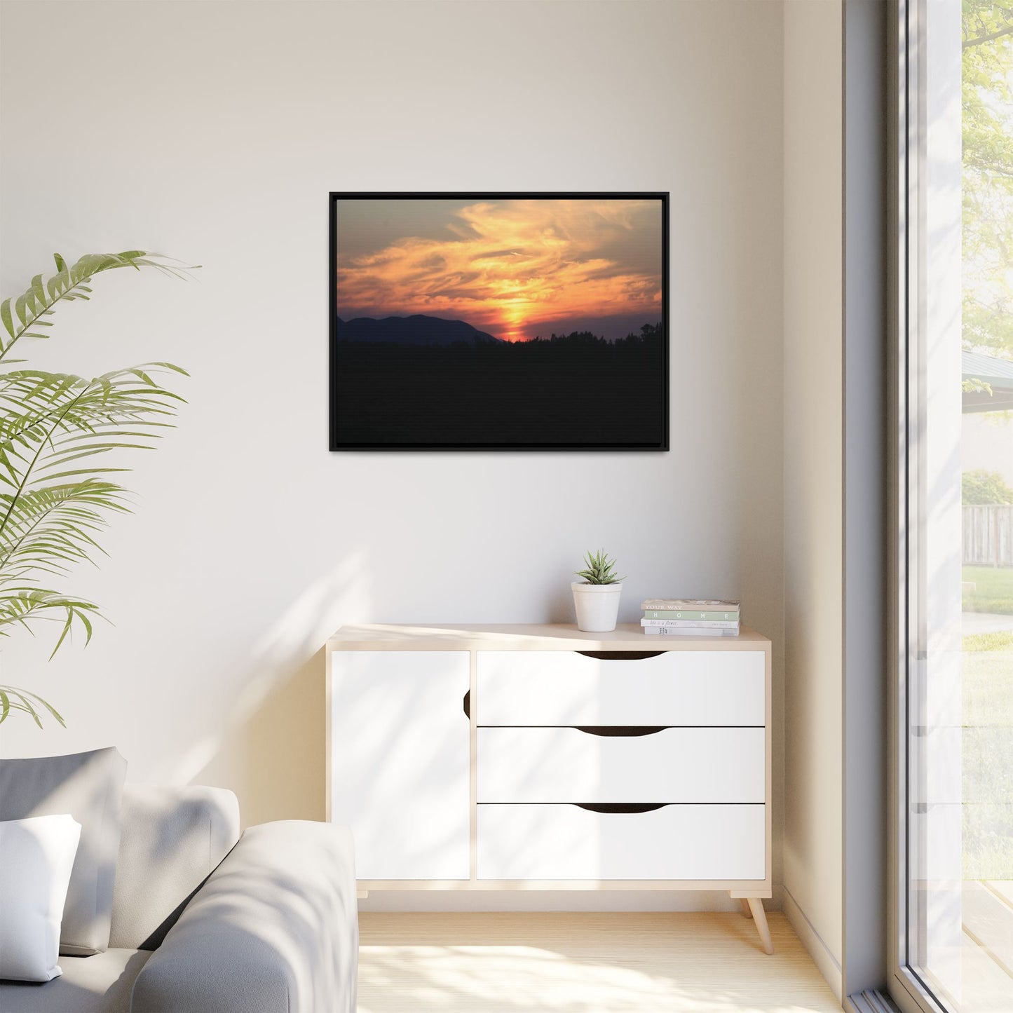 Gilded Horizon - Unique Stretched Canvas Wall Art