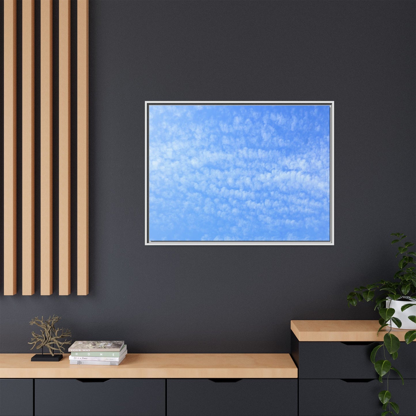 Wispy Blue Dreams - Unique Stretched Canvas Wall Art