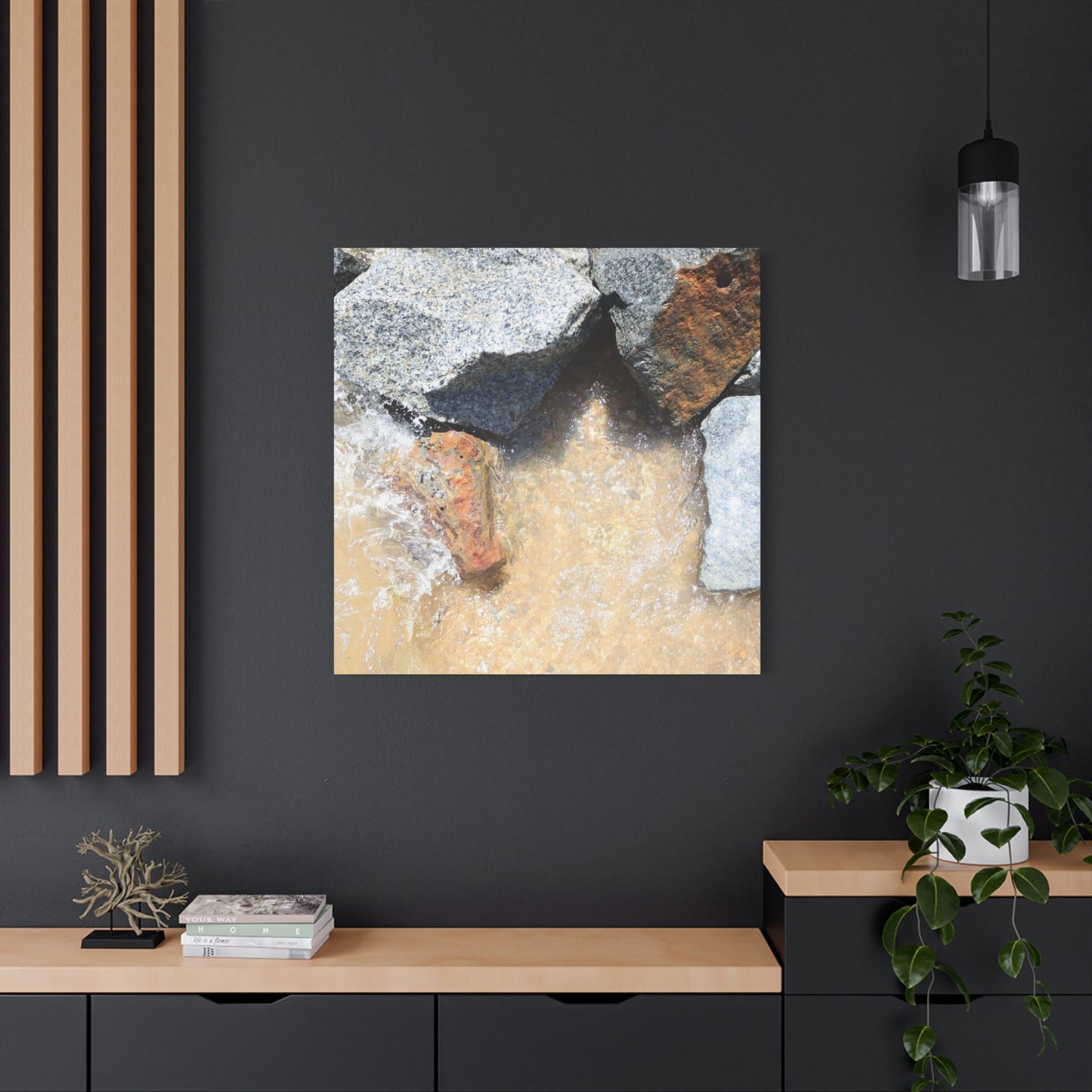 Rocky Embrace - Unique Frameless Canvas Wall Art