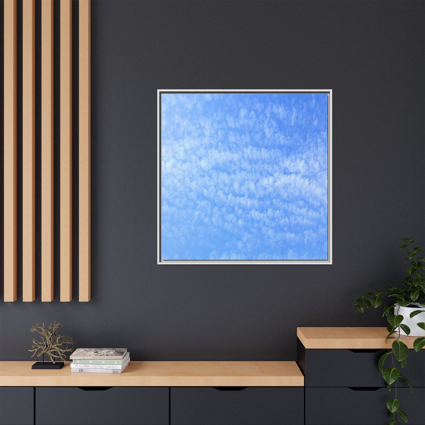 Wispy Blue Dreams - Unique Stretched Canvas Wall Art