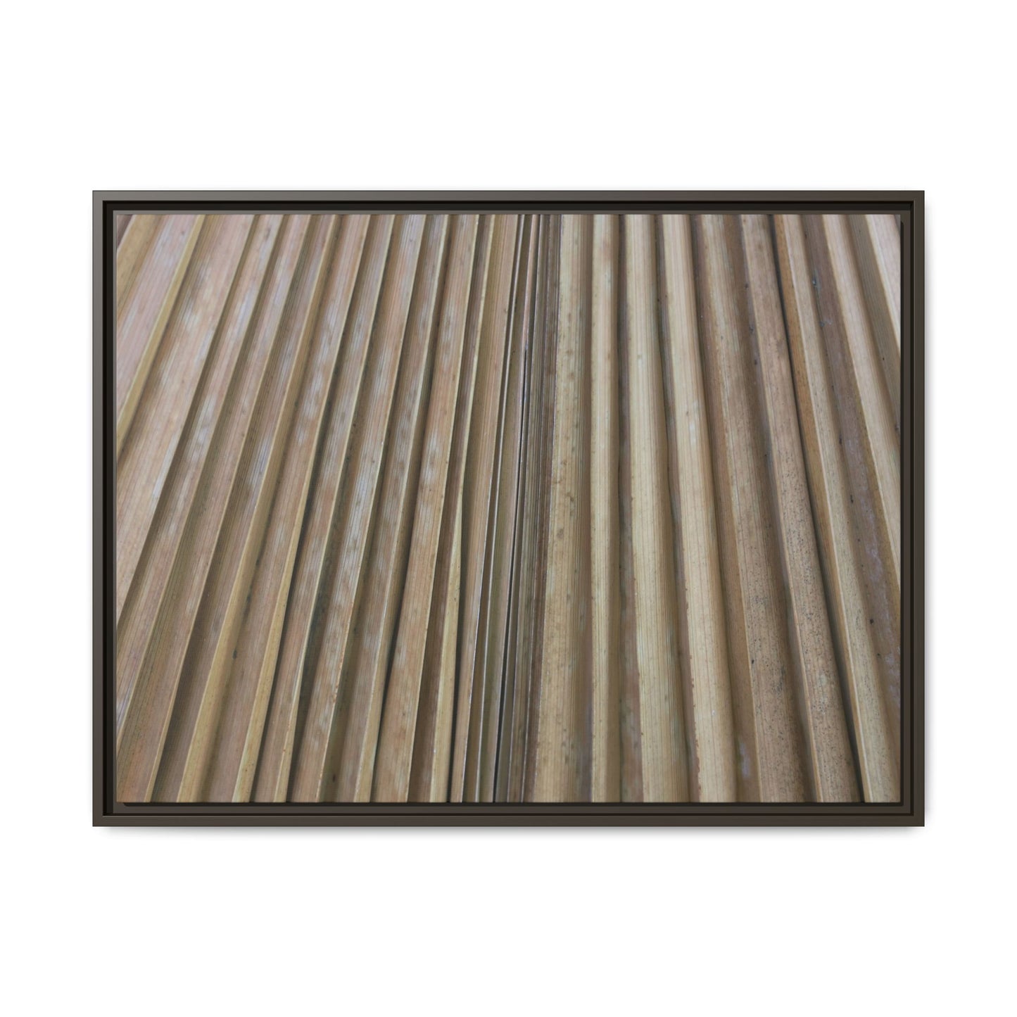 Wooden Whispers - Unique Stretched Canvas Wall Art
