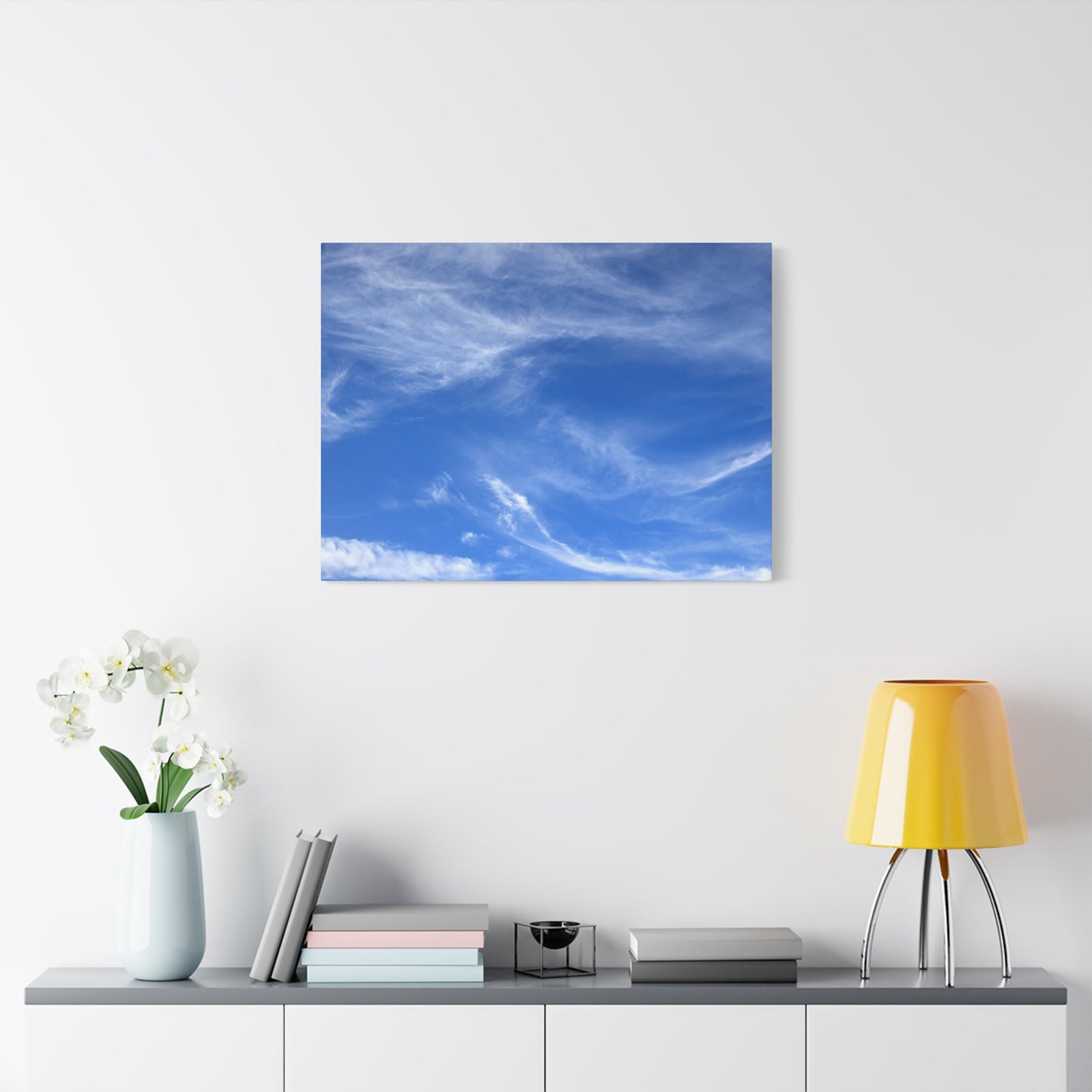 Sky's Ethereal Dance - Unique Frameless Canvas Wall Art