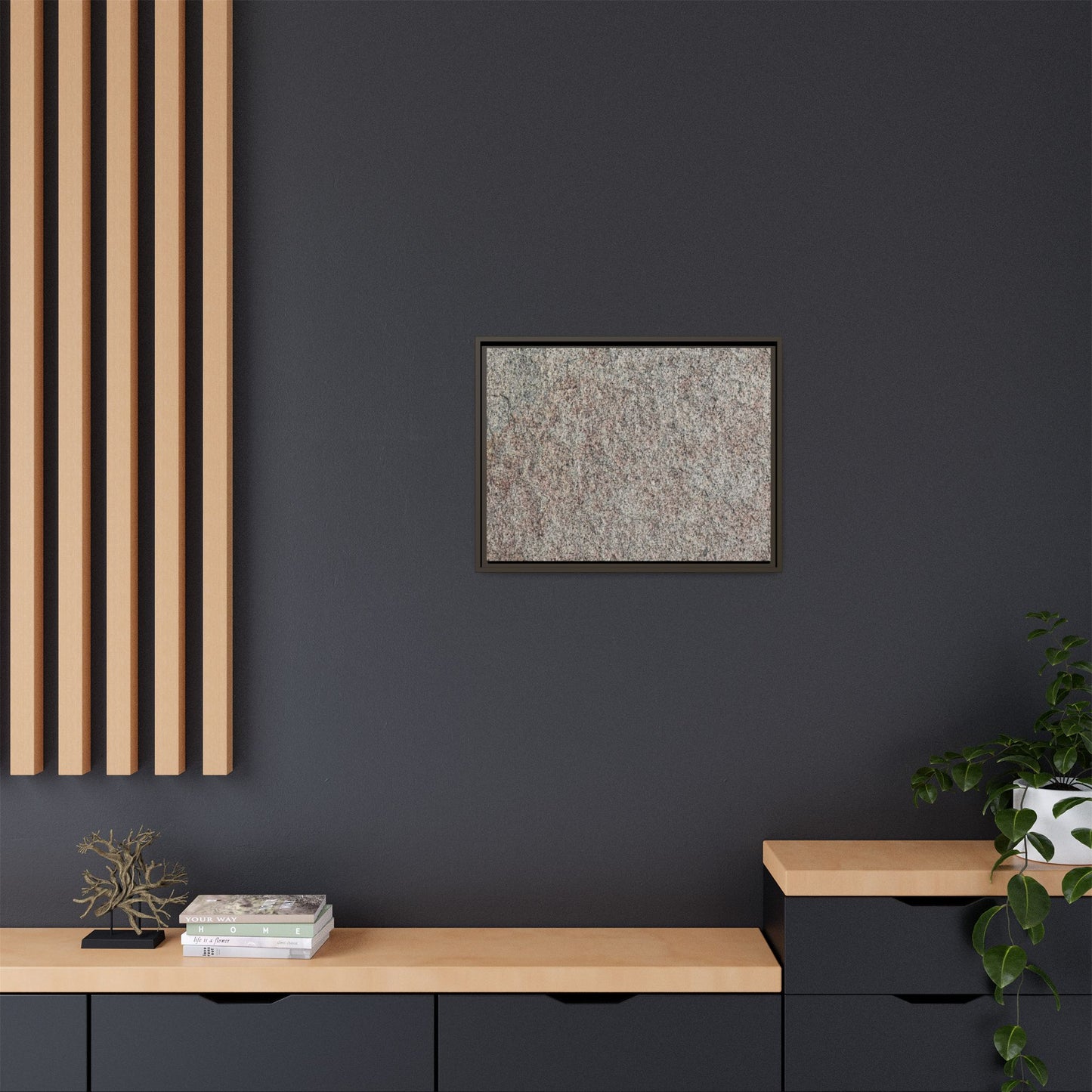 Granular Whispers - Unique Stretched Canvas Wall Art