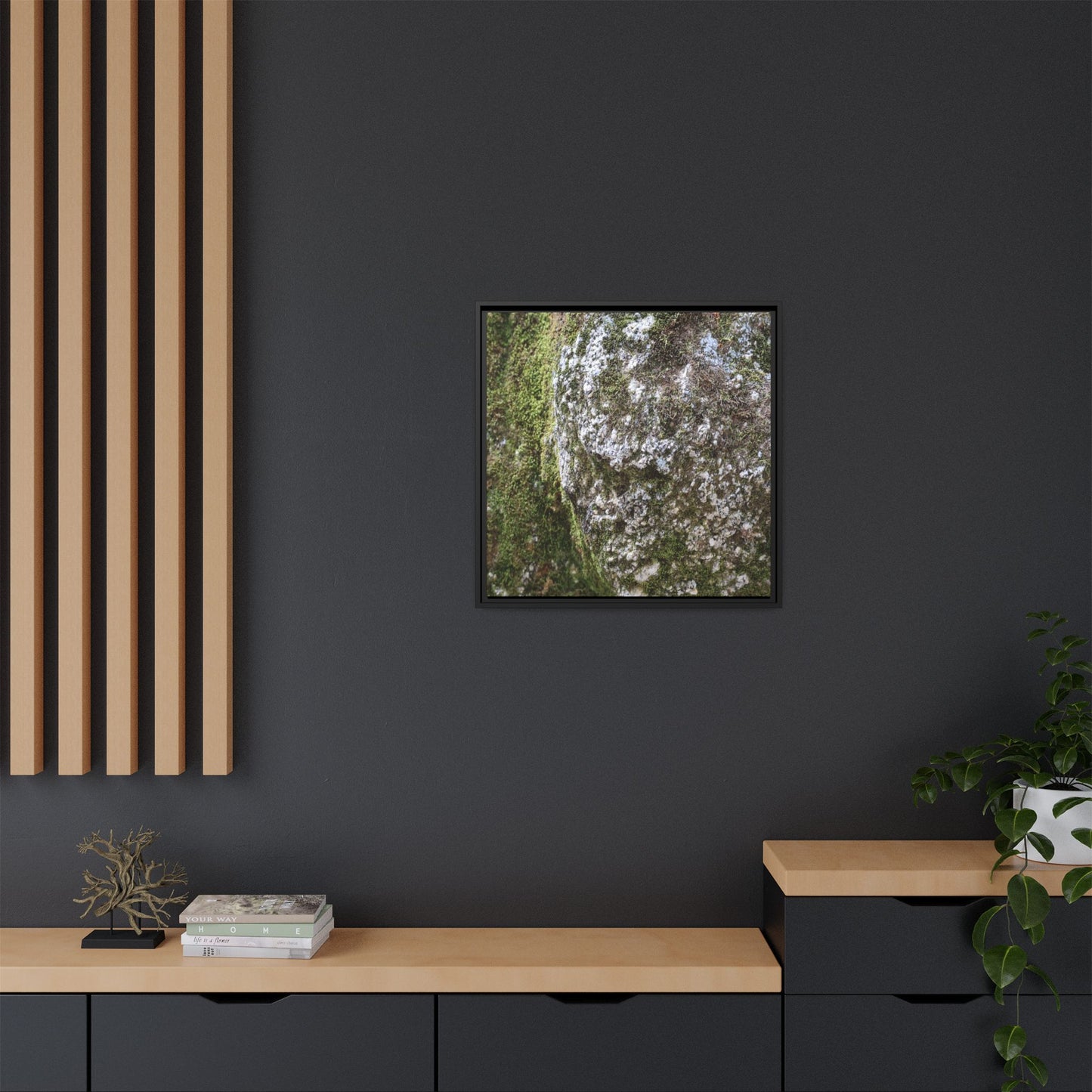 Lichen Landscape - Unique Stretched Canvas Wall Art