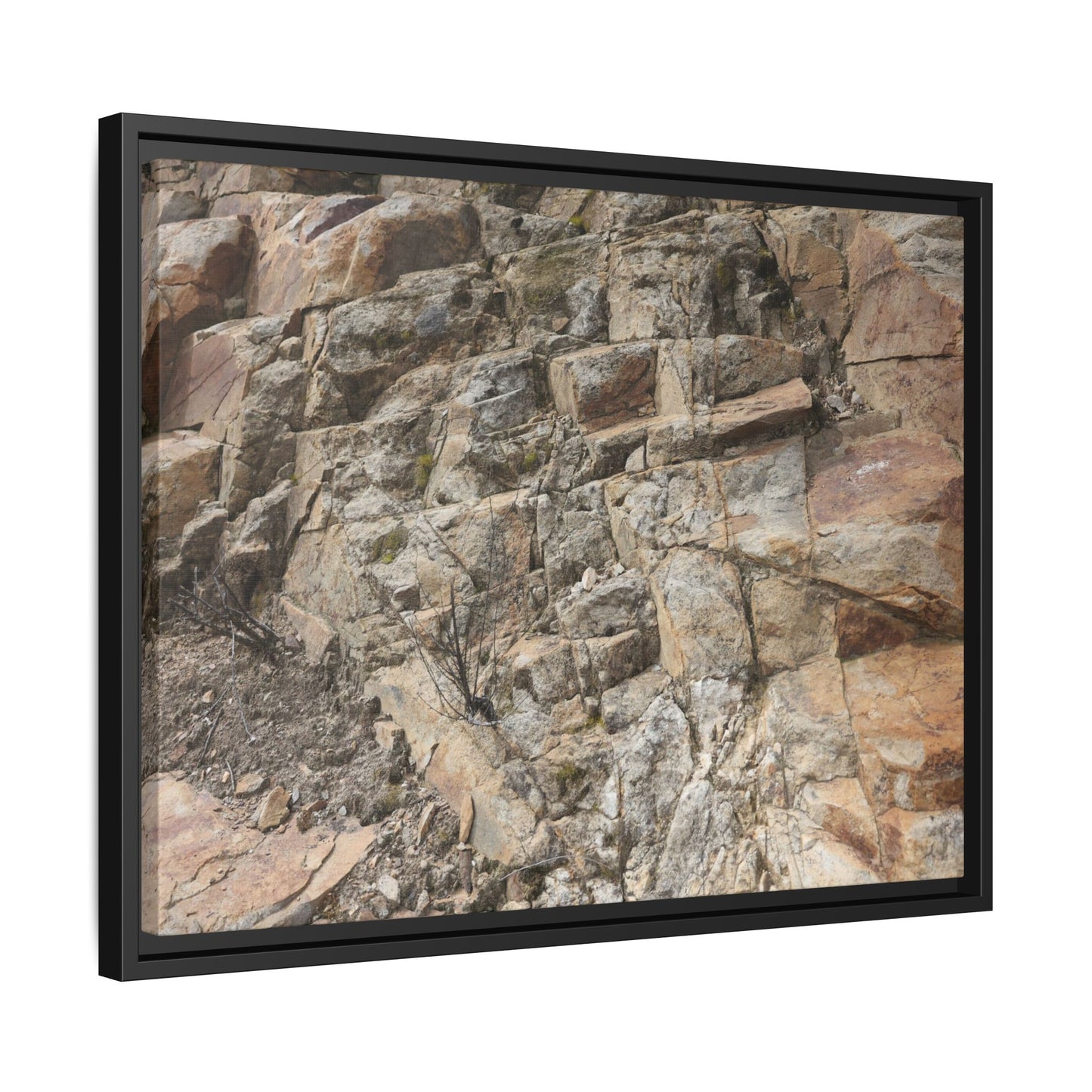 Stone's Silent Story - Unique Stretched Canvas Wall Art