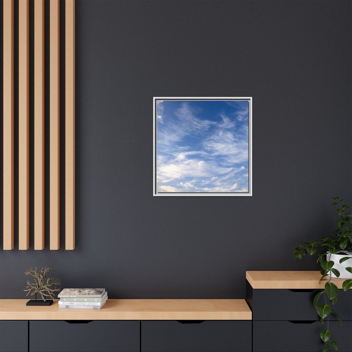 Ethereal Blue Tapestry - Unique Stretched Canvas Wall Art