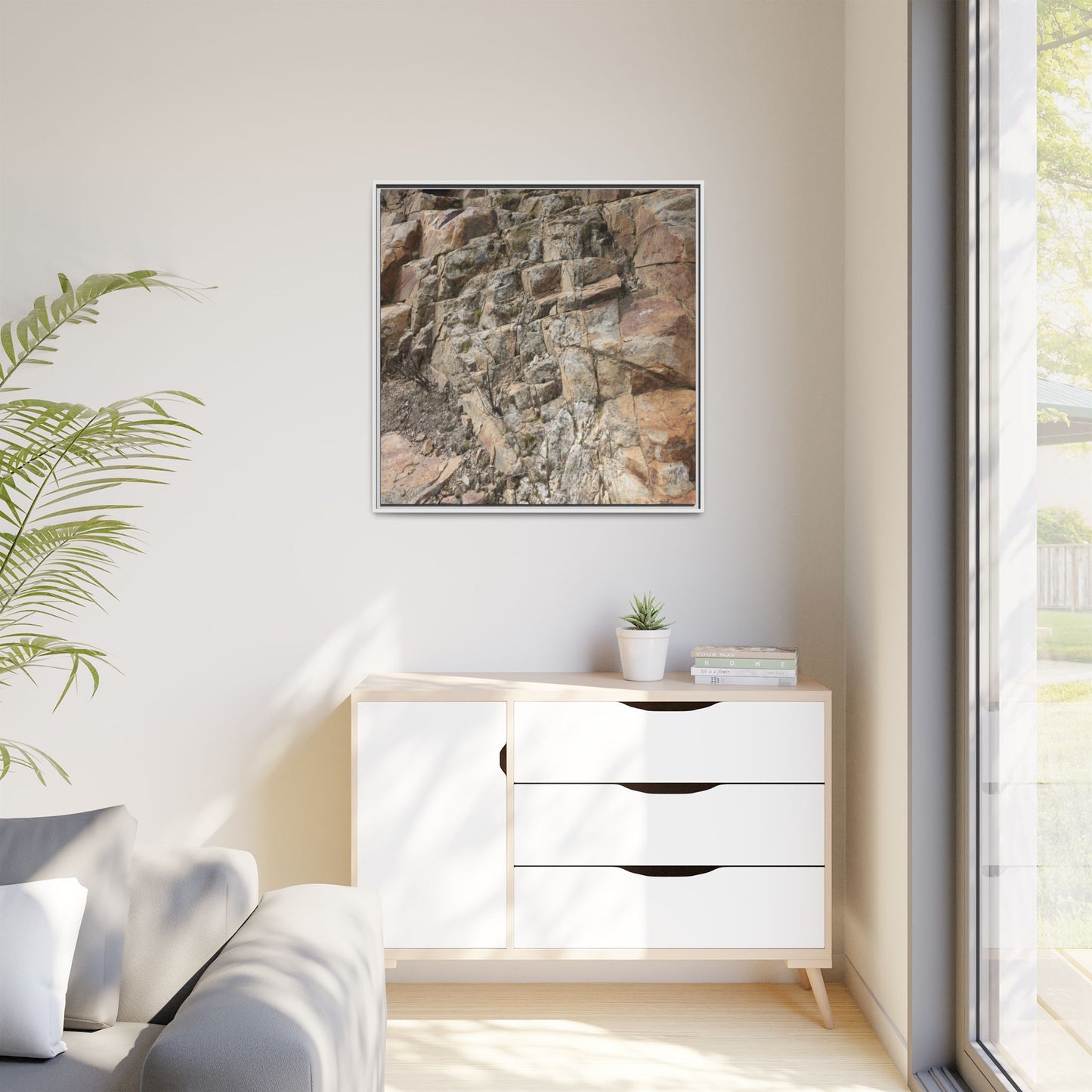 Stone's Silent Story - Unique Stretched Canvas Wall Art