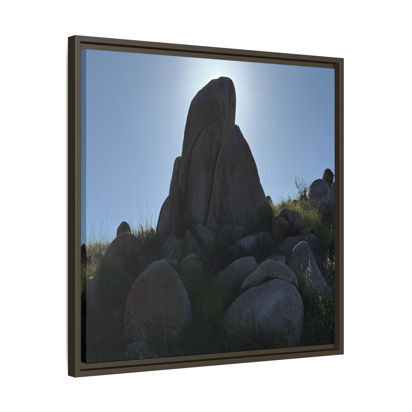 Boulder Silhouette - Unique Stretched Canvas Wall Art