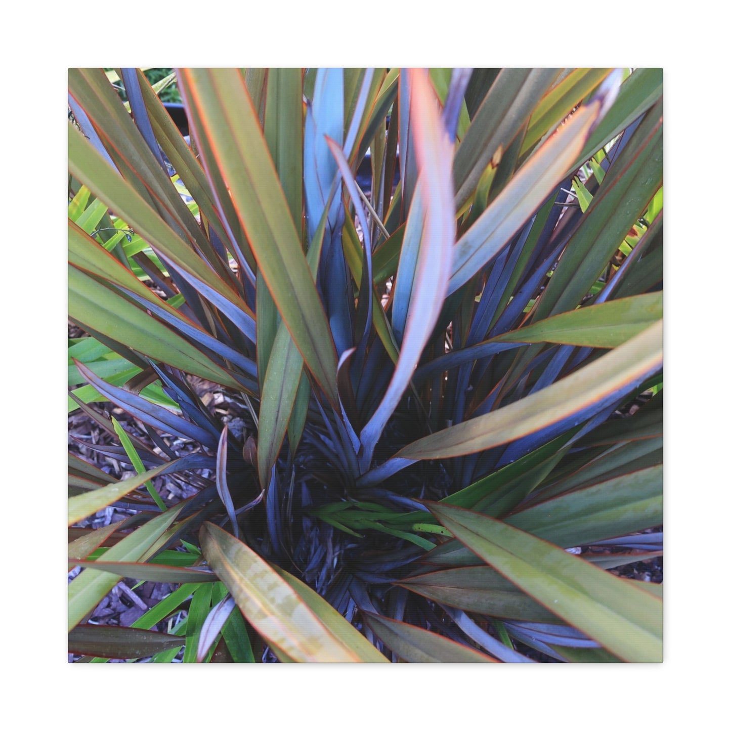 Twisted Blades of Verdant Symphony - Unique Frameless Canvas Wall Art