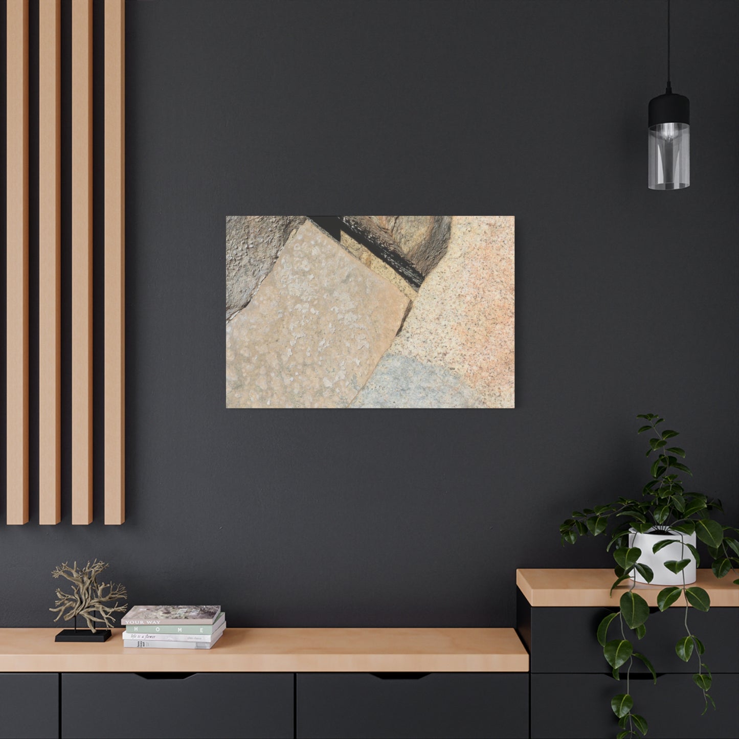 Stone Fragments - Unique Frameless Canvas Wall Art