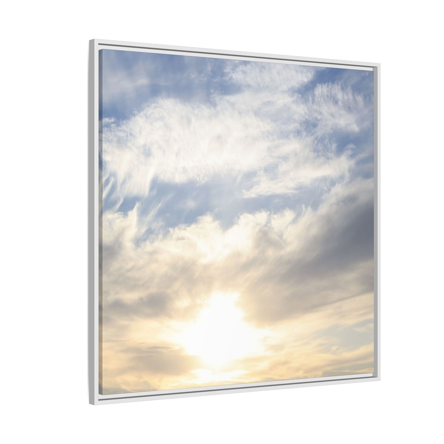 Sky's Ethereal Whisper - Unique Stretched Canvas Wall Art