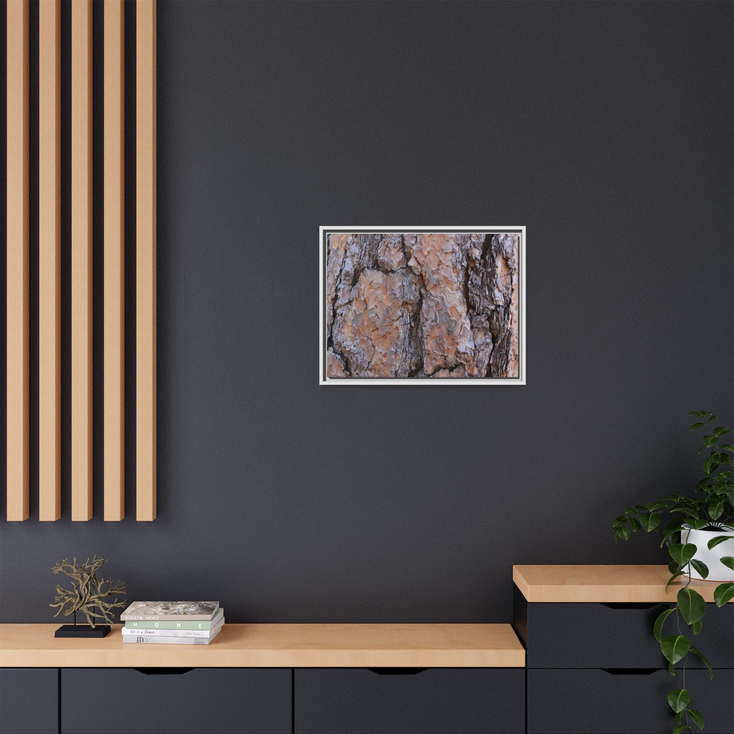 Tree Skin Symphony - Unique Stretched Canvas Wall Art
