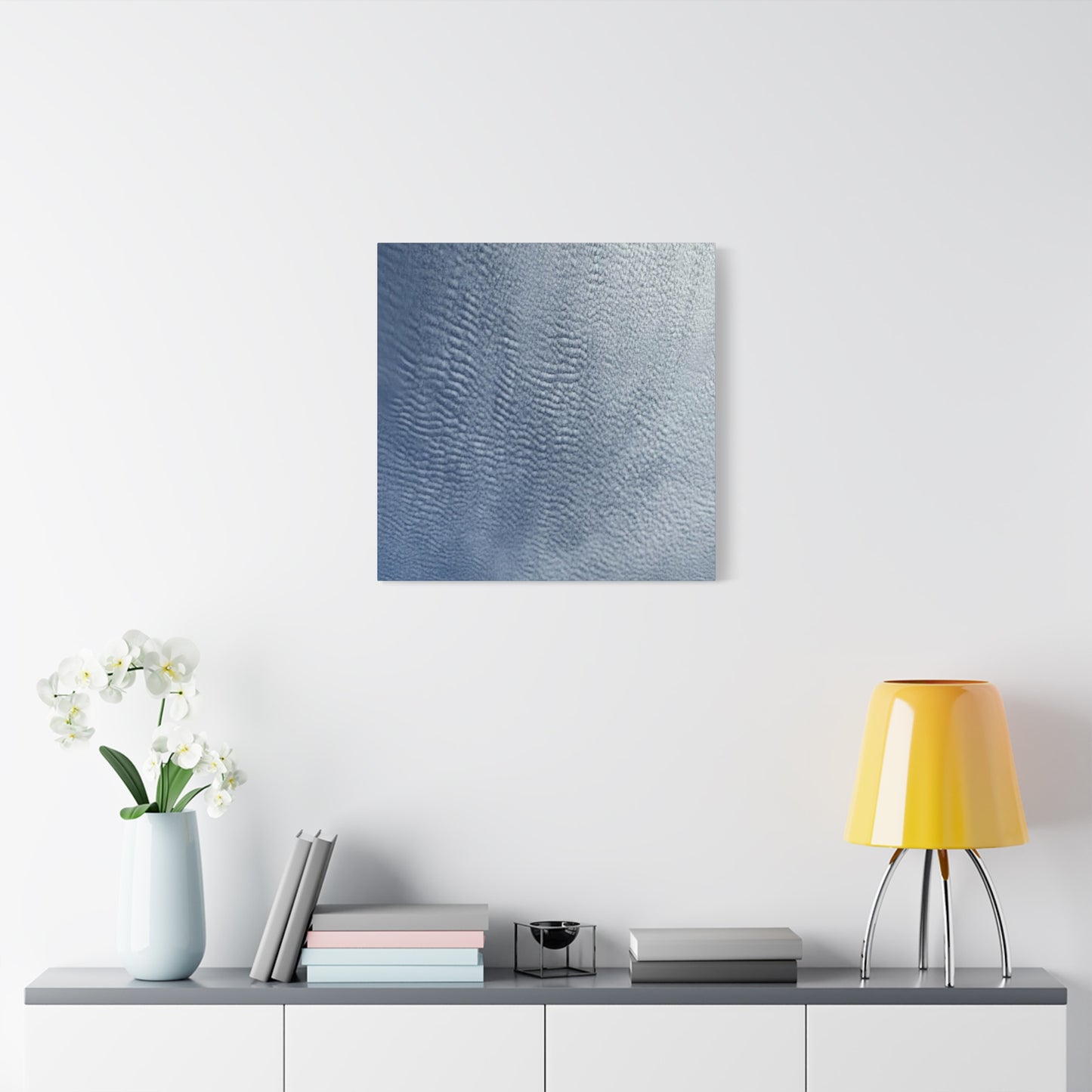 Rippling Echoes of Cerulean Stillness - Unique Frameless Canvas Wall Art