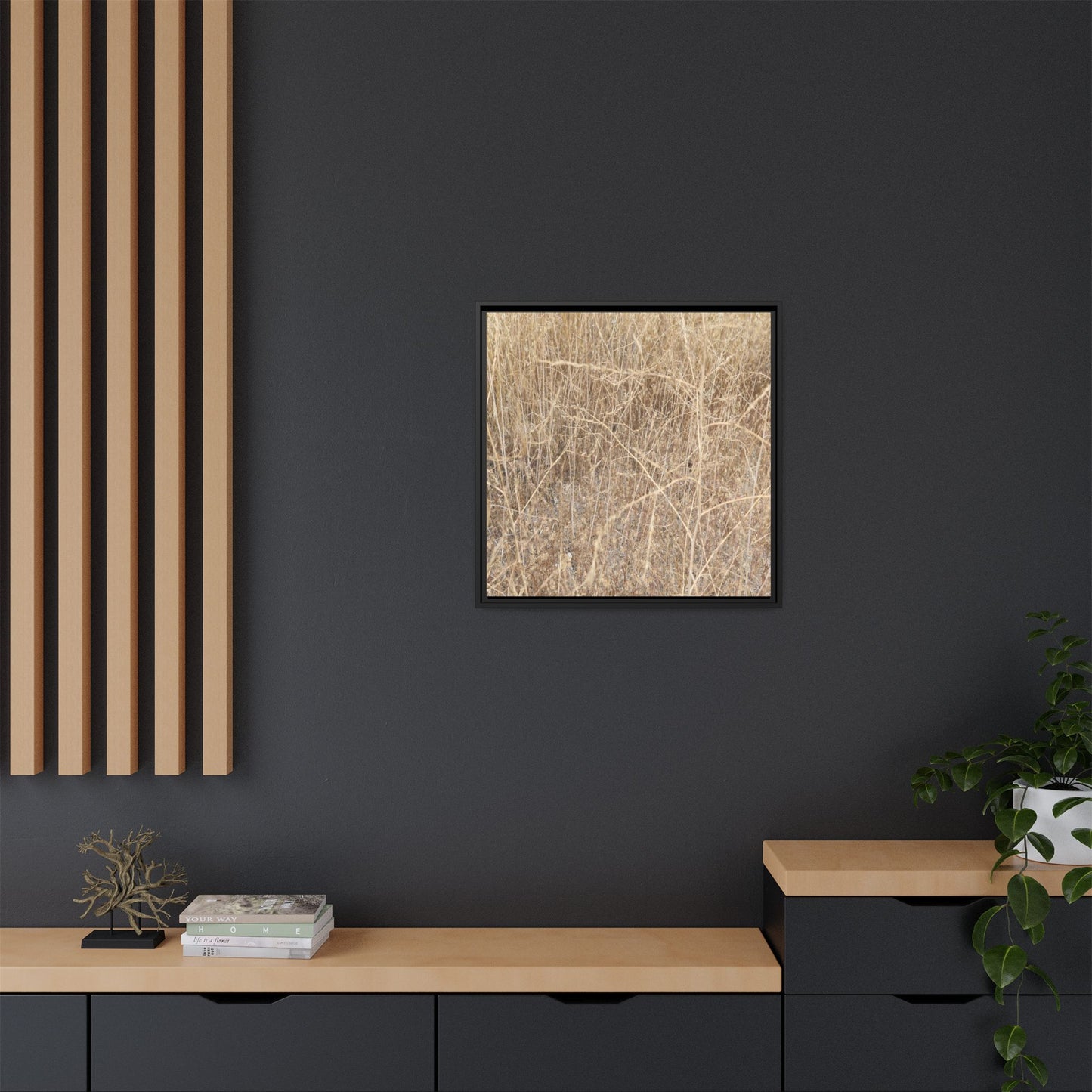 Golden Stalks - Unique Stretched Canvas Wall Art