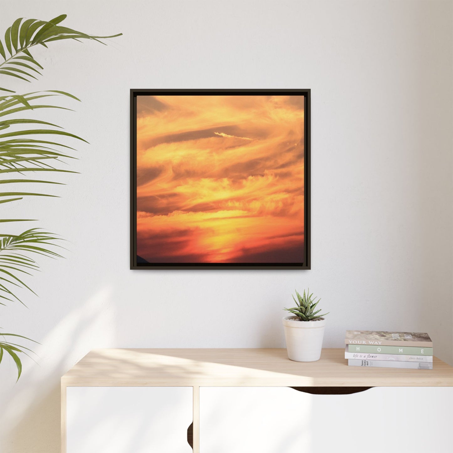 Burning Skies - Unique Stretched Canvas Wall Art