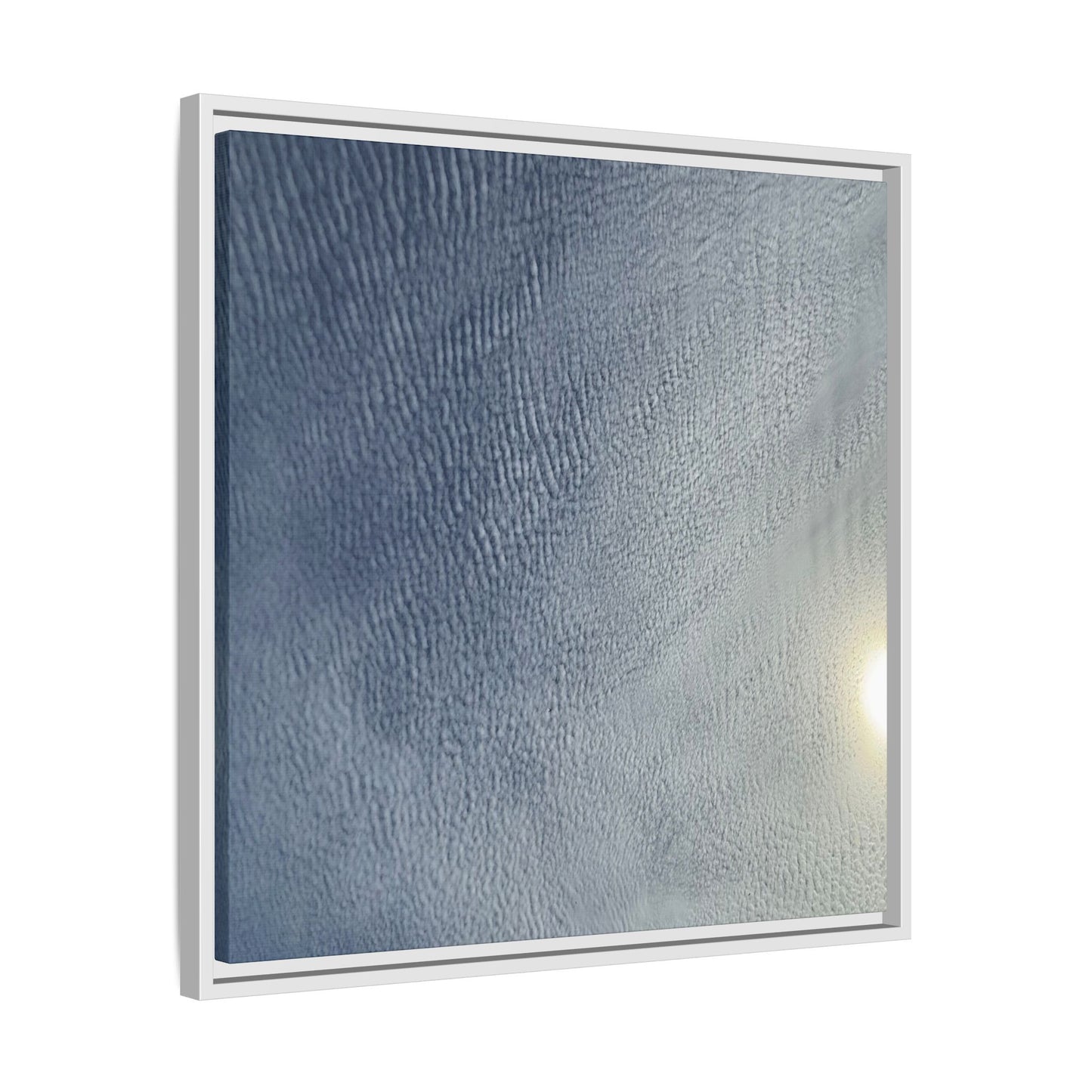 Undulating Whispers of Cerulean Stillness - Unique Stretched Canvas Wall Art
