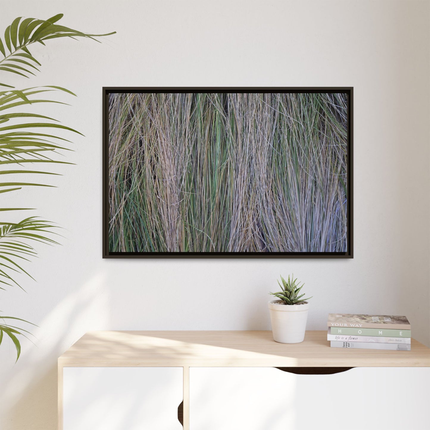 Whispers of Silver Grass - Unique Stretched Canvas Wall Art