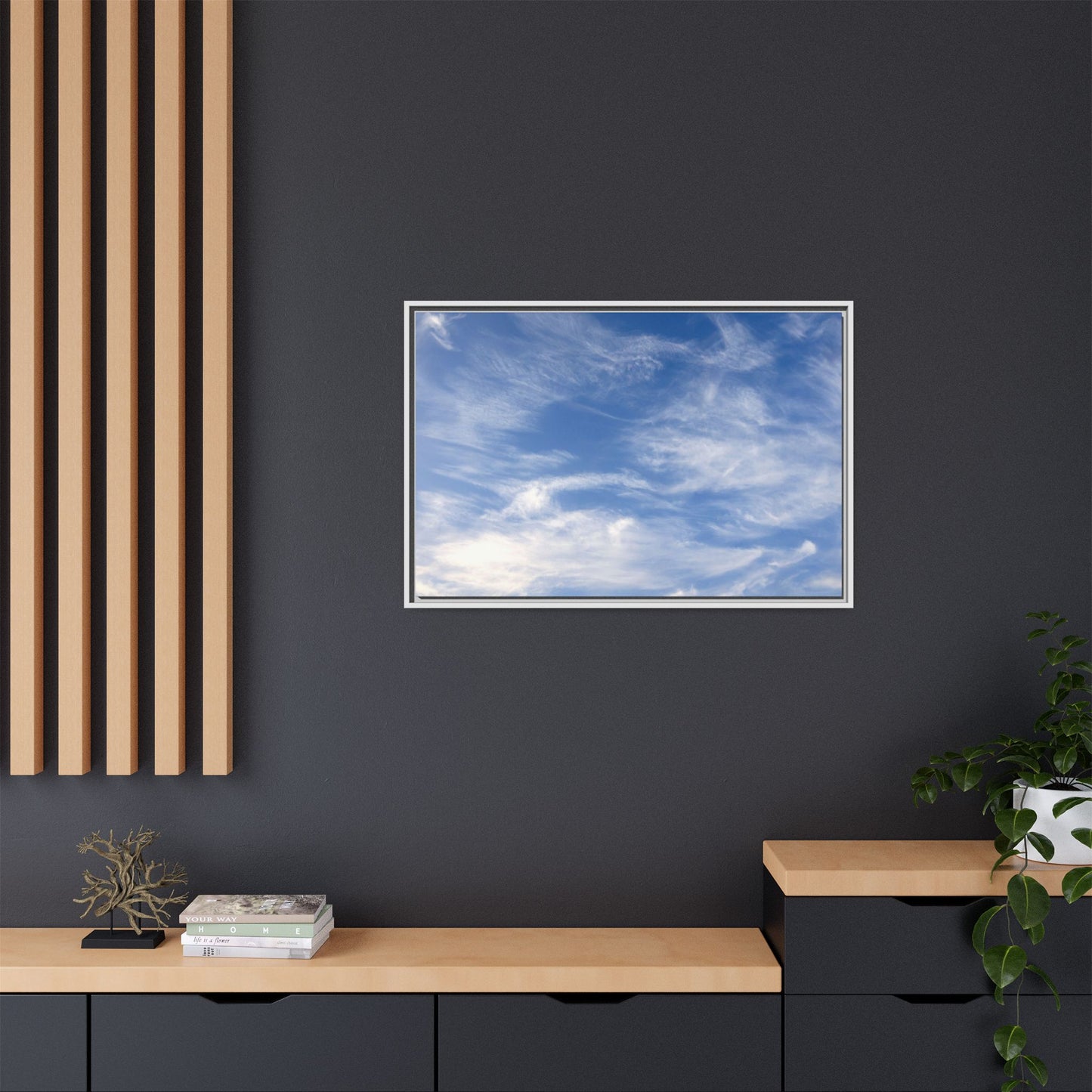 Ethereal Blue Tapestry - Unique Stretched Canvas Wall Art
