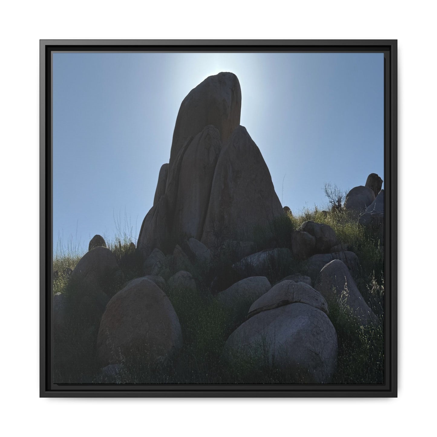 Boulder Silhouette - Unique Stretched Canvas Wall Art