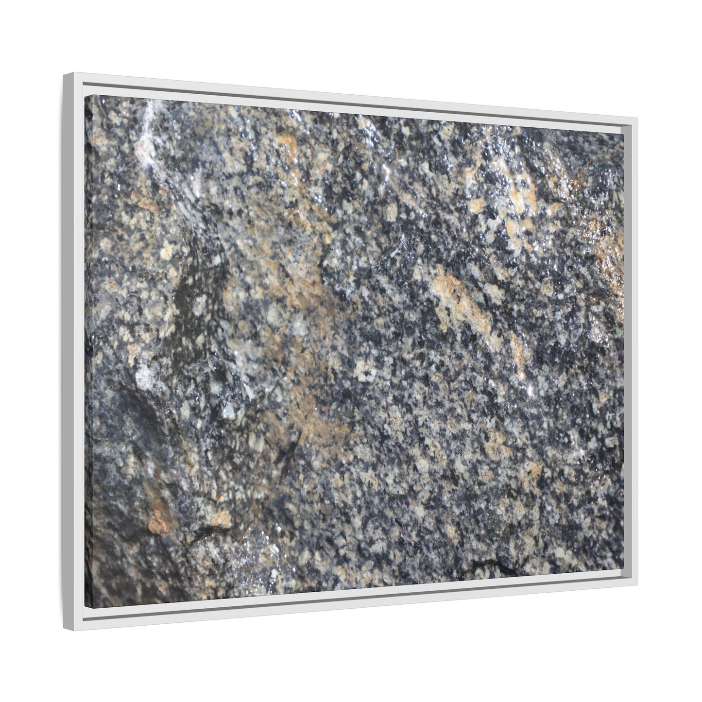 Crystalline Echoes - Unique Stretched Canvas Wall Art