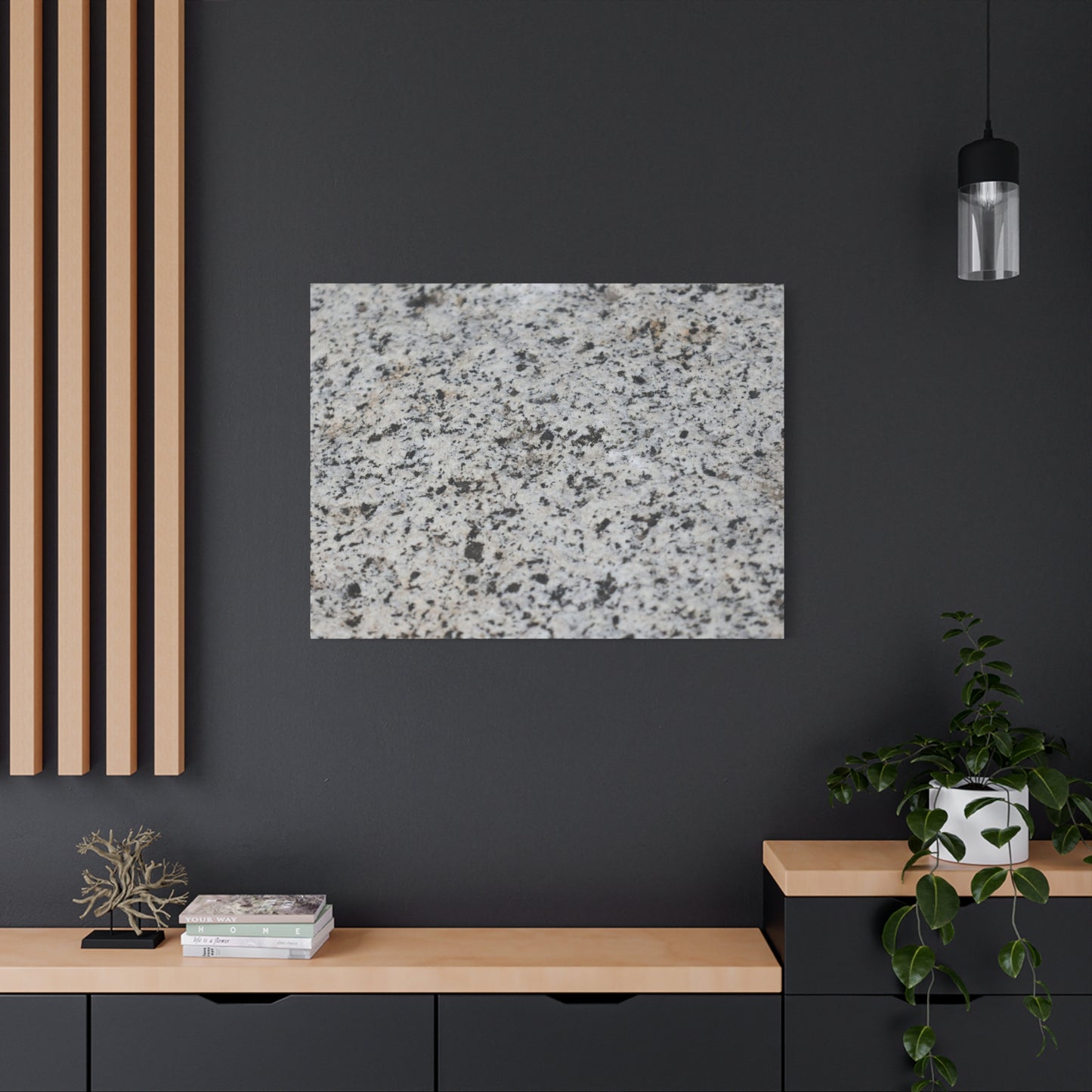 Speckled Silence - Unique Frameless Canvas Wall Art