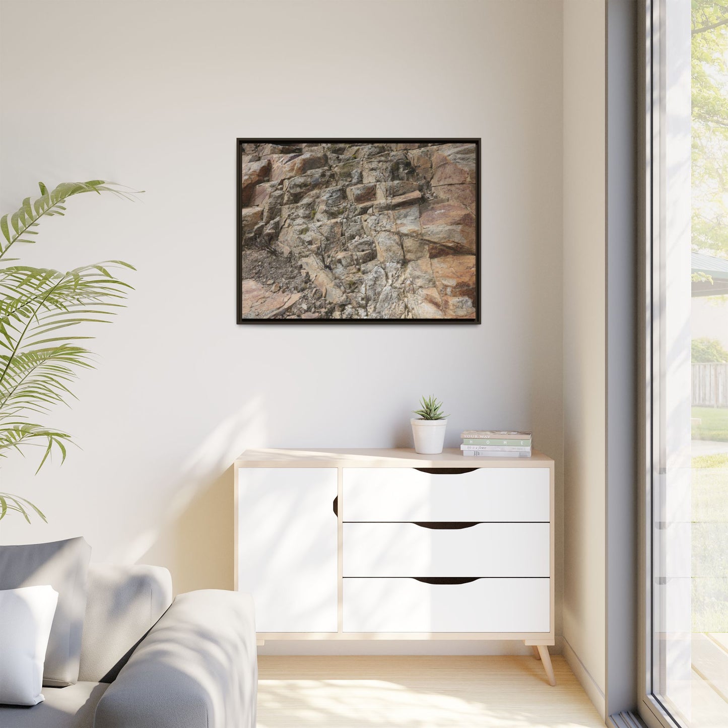 Stone's Silent Story - Unique Stretched Canvas Wall Art