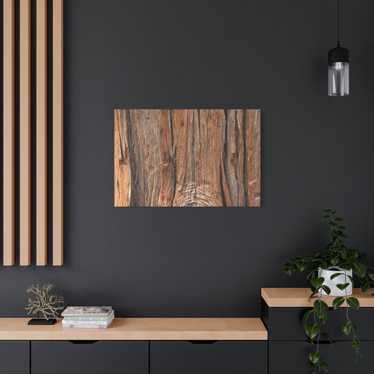 Bark's Ancient Whispers - Unique Frameless Canvas Wall Art