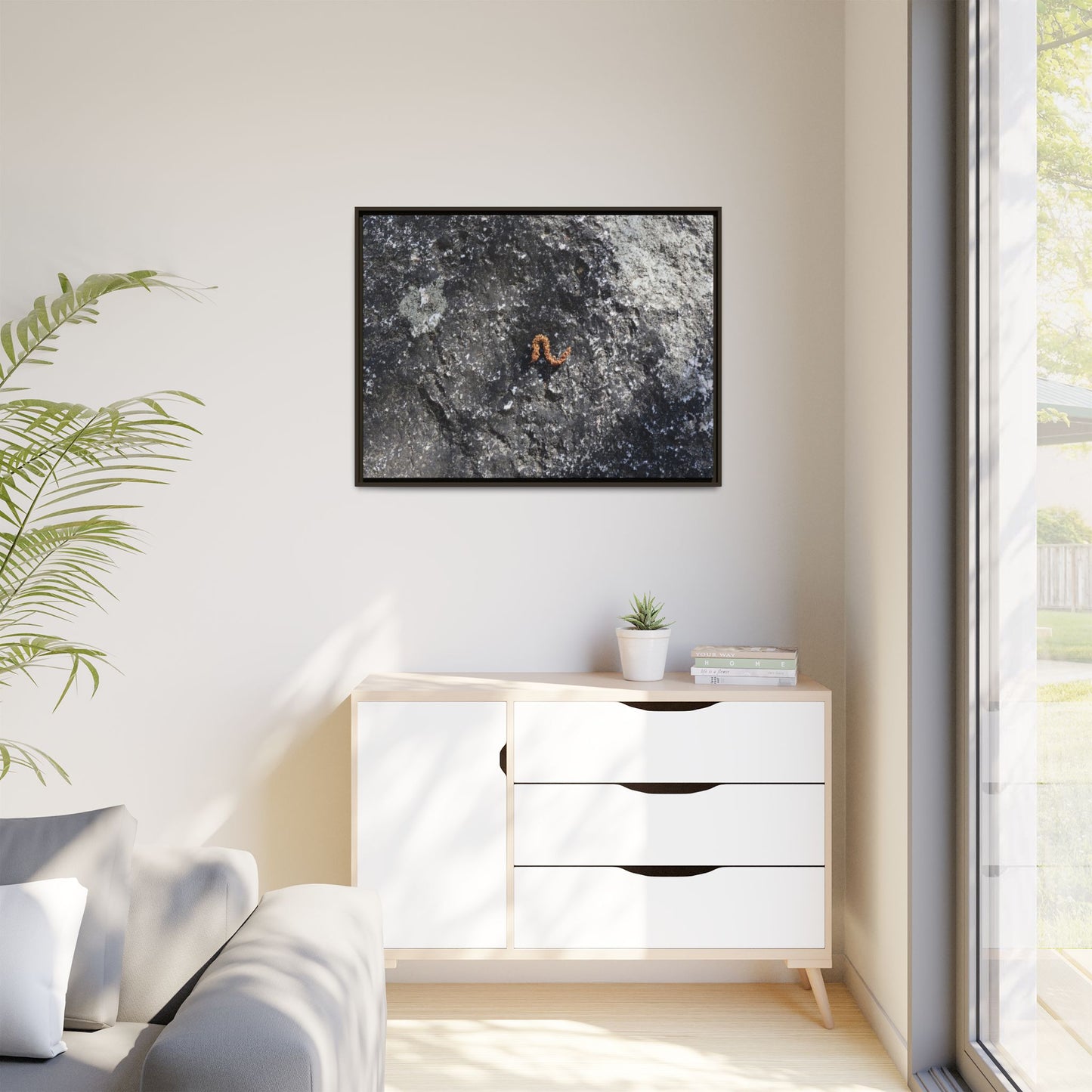Volcanic Ash and Copper - Unique Stretched Canvas Wall Art