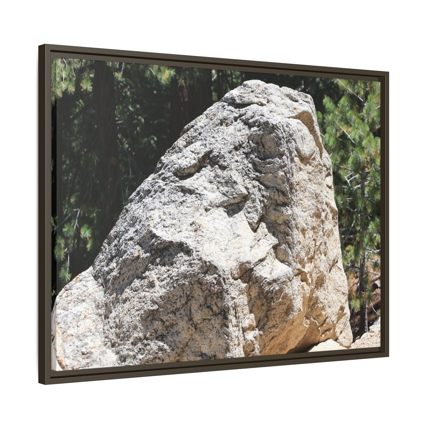 Stone's Silent Whisper - Unique Stretched Canvas Wall Art