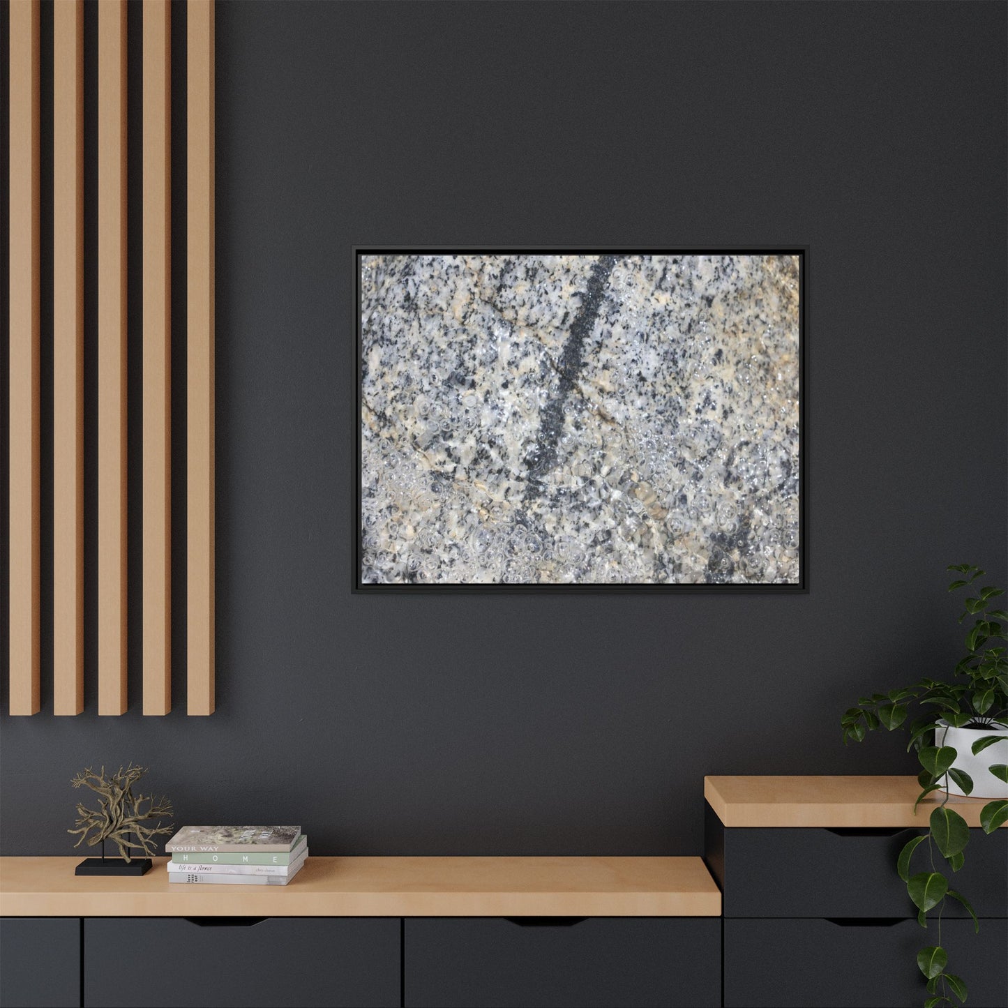Granite Bubbles - Unique Stretched Canvas Wall Art