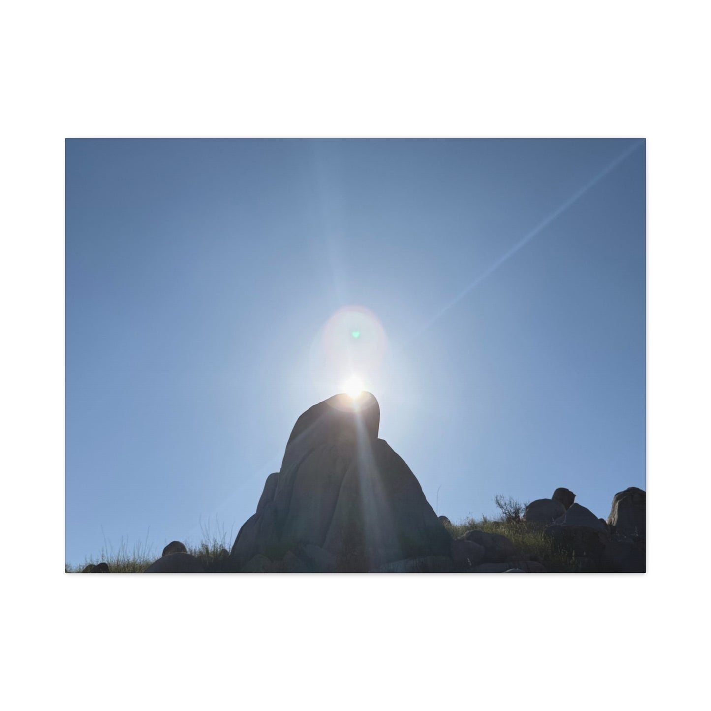 Sunburst Over Stone - Unique Frameless Canvas Wall Art