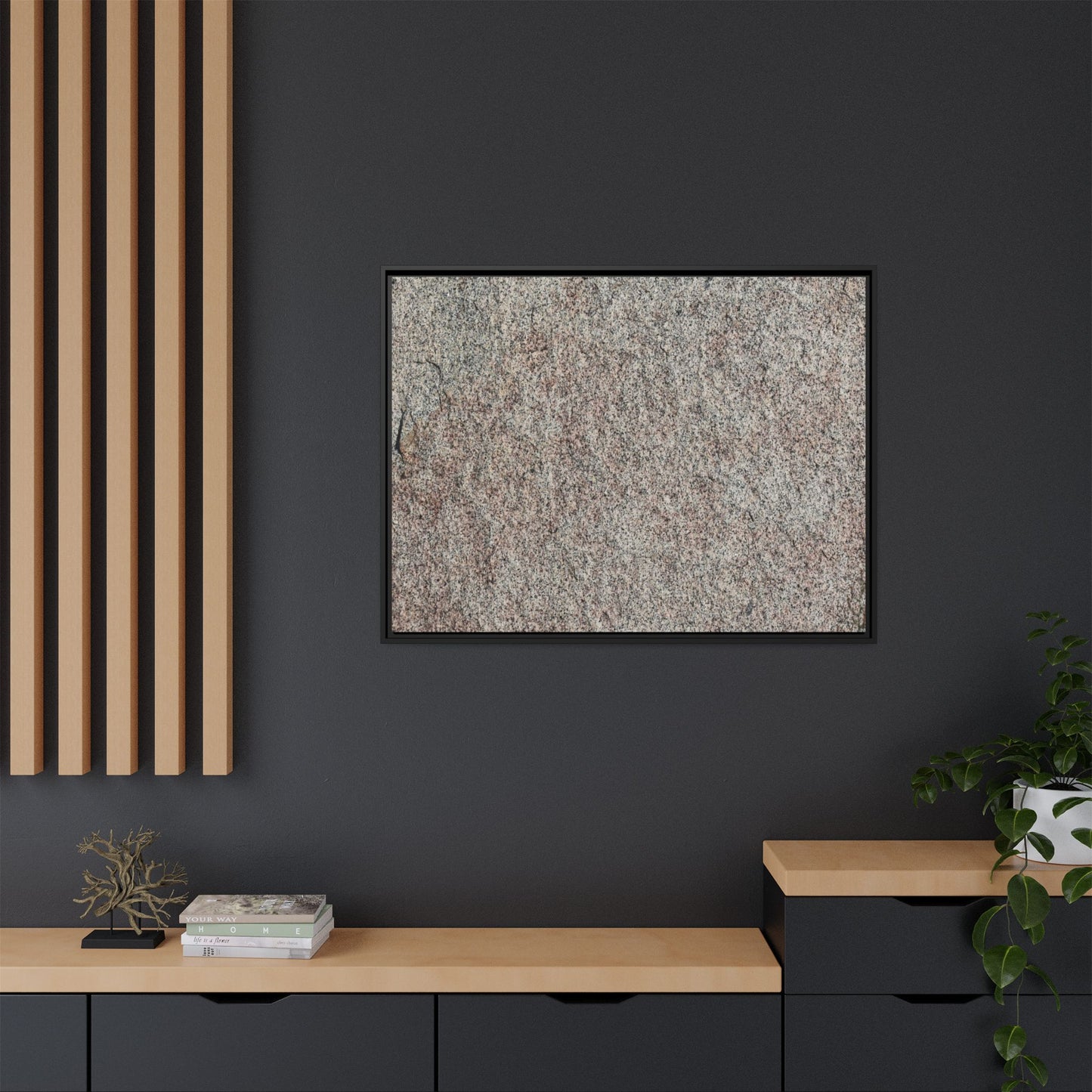 Granular Whispers - Unique Stretched Canvas Wall Art