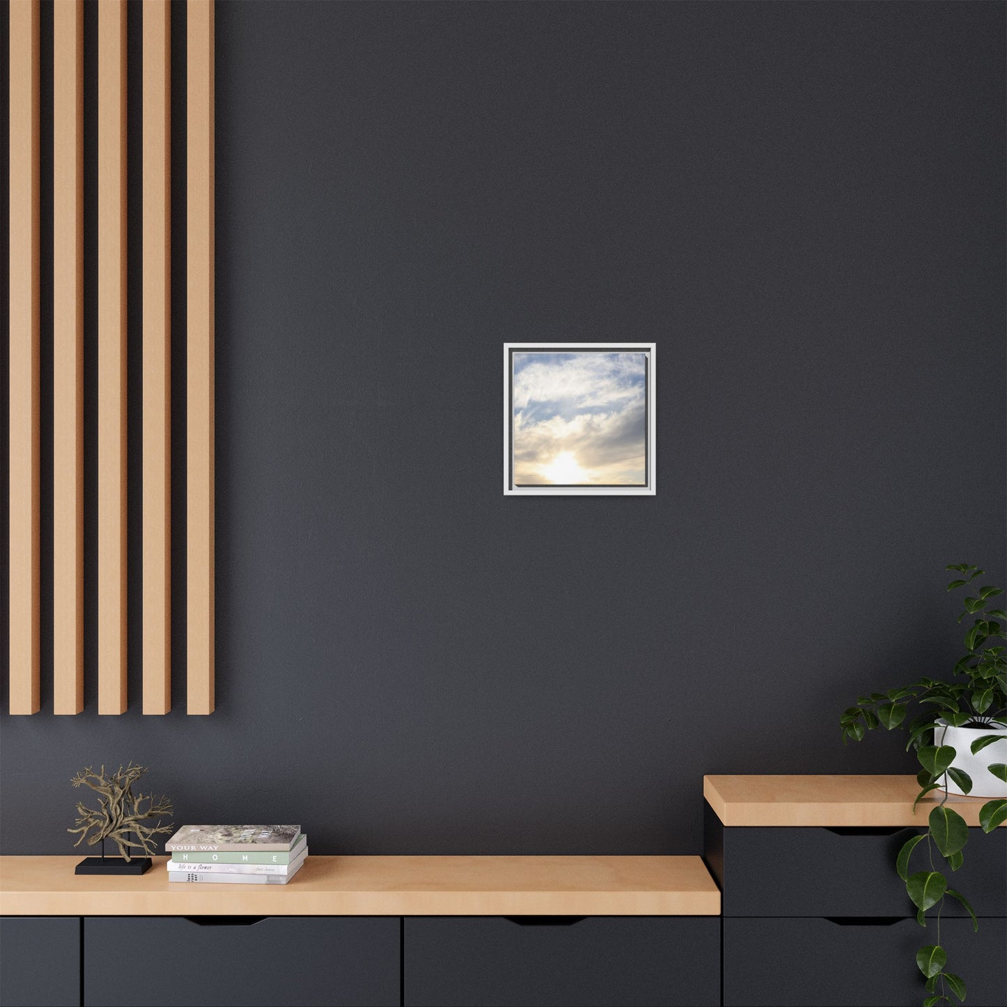Sky's Ethereal Whisper - Unique Stretched Canvas Wall Art