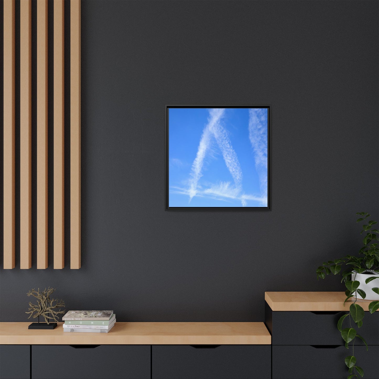 Skyward Whispers - Unique Stretched Canvas Wall Art