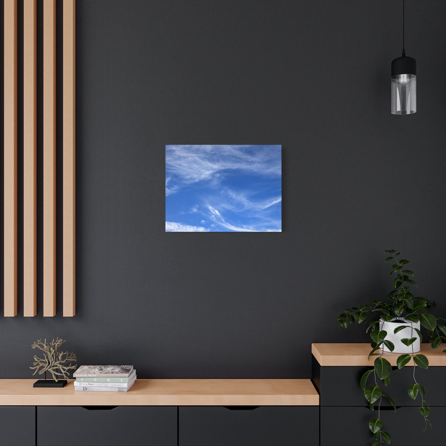 Sky's Ethereal Dance - Unique Frameless Canvas Wall Art