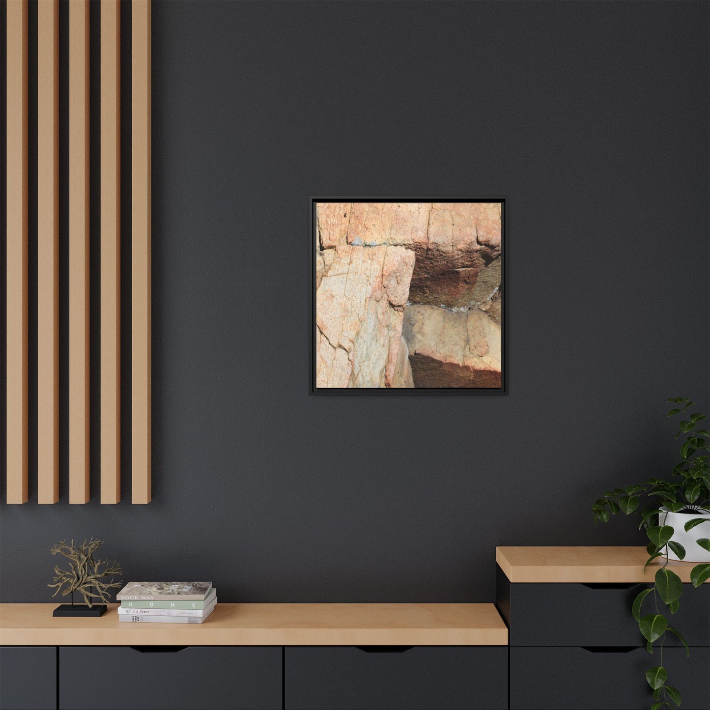 Fractured Stone - Unique Stretched Canvas Wall Art