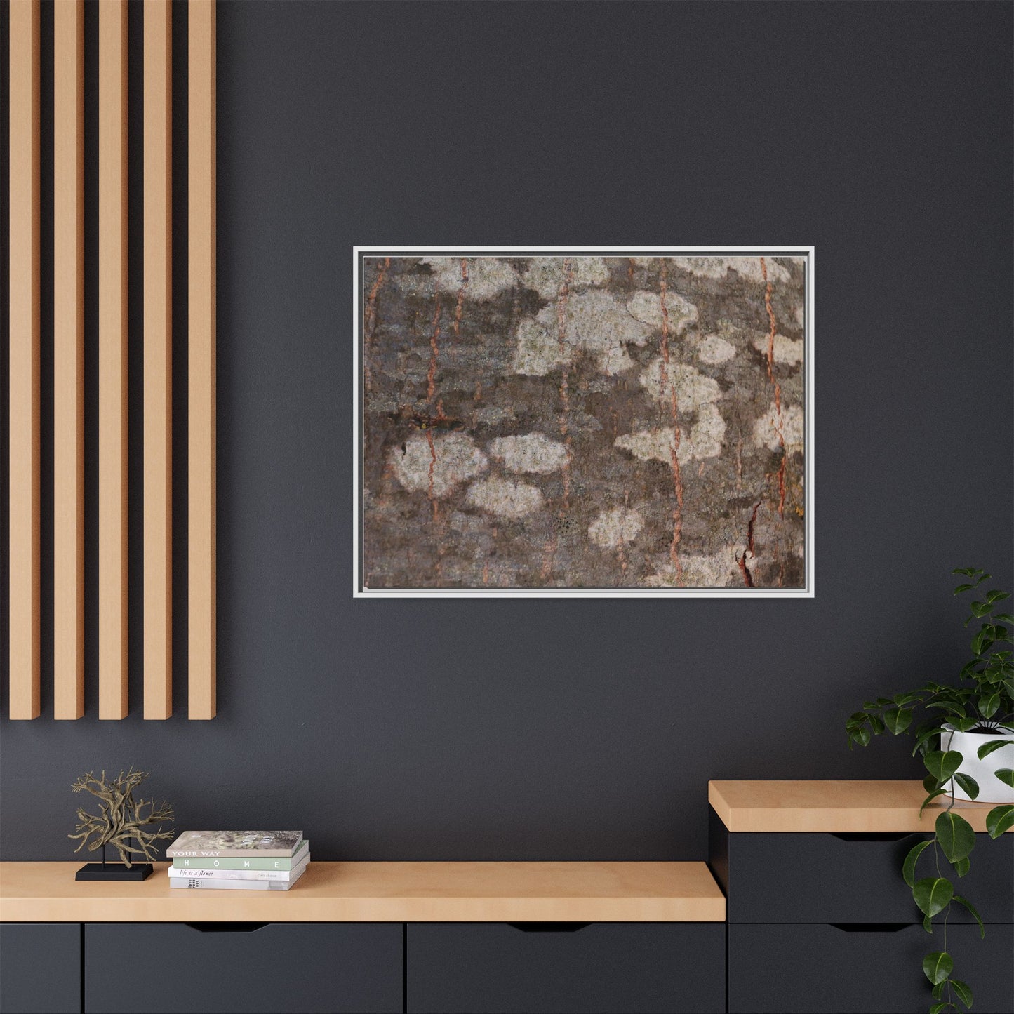 Lichen's Legacy - Unique Stretched Canvas Wall Art
