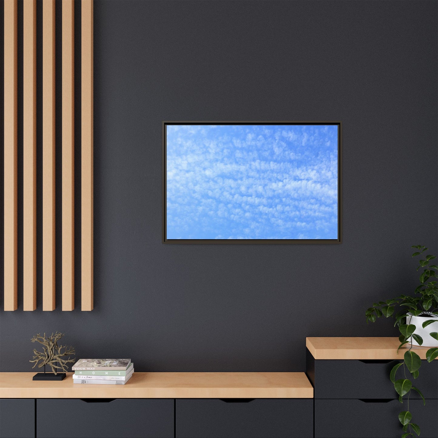 Wispy Blue Dreams - Unique Stretched Canvas Wall Art