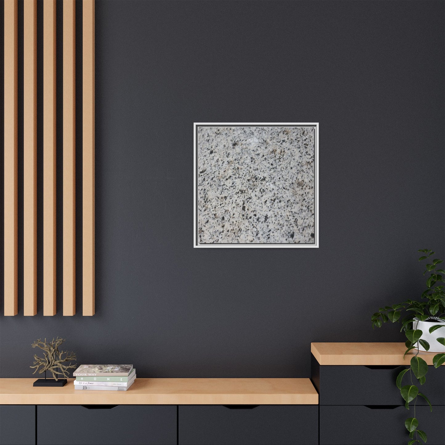 Monochrome Mosaic - Unique Stretched Canvas Wall Art