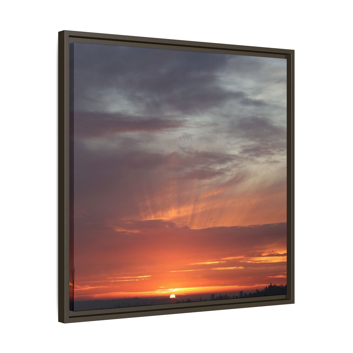 Fiery Horizon - Unique Stretched Canvas Wall Art
