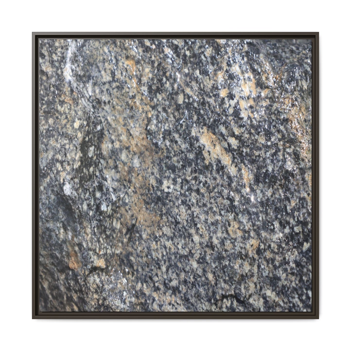 Crystalline Echoes - Unique Stretched Canvas Wall Art