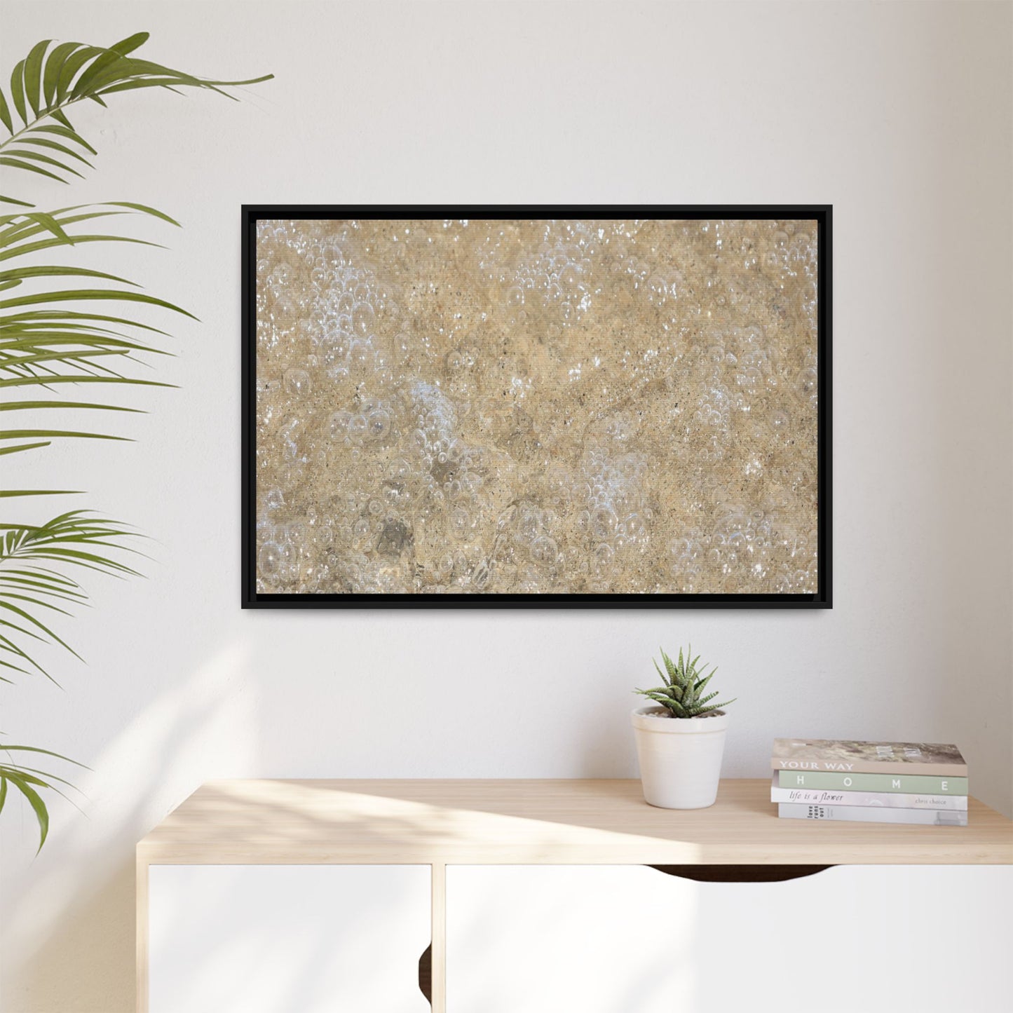 Bubbling Sand - Unique Stretched Canvas Wall Art