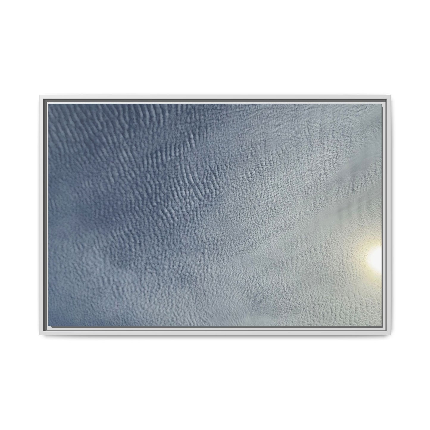Undulating Whispers of Cerulean Stillness - Unique Stretched Canvas Wall Art