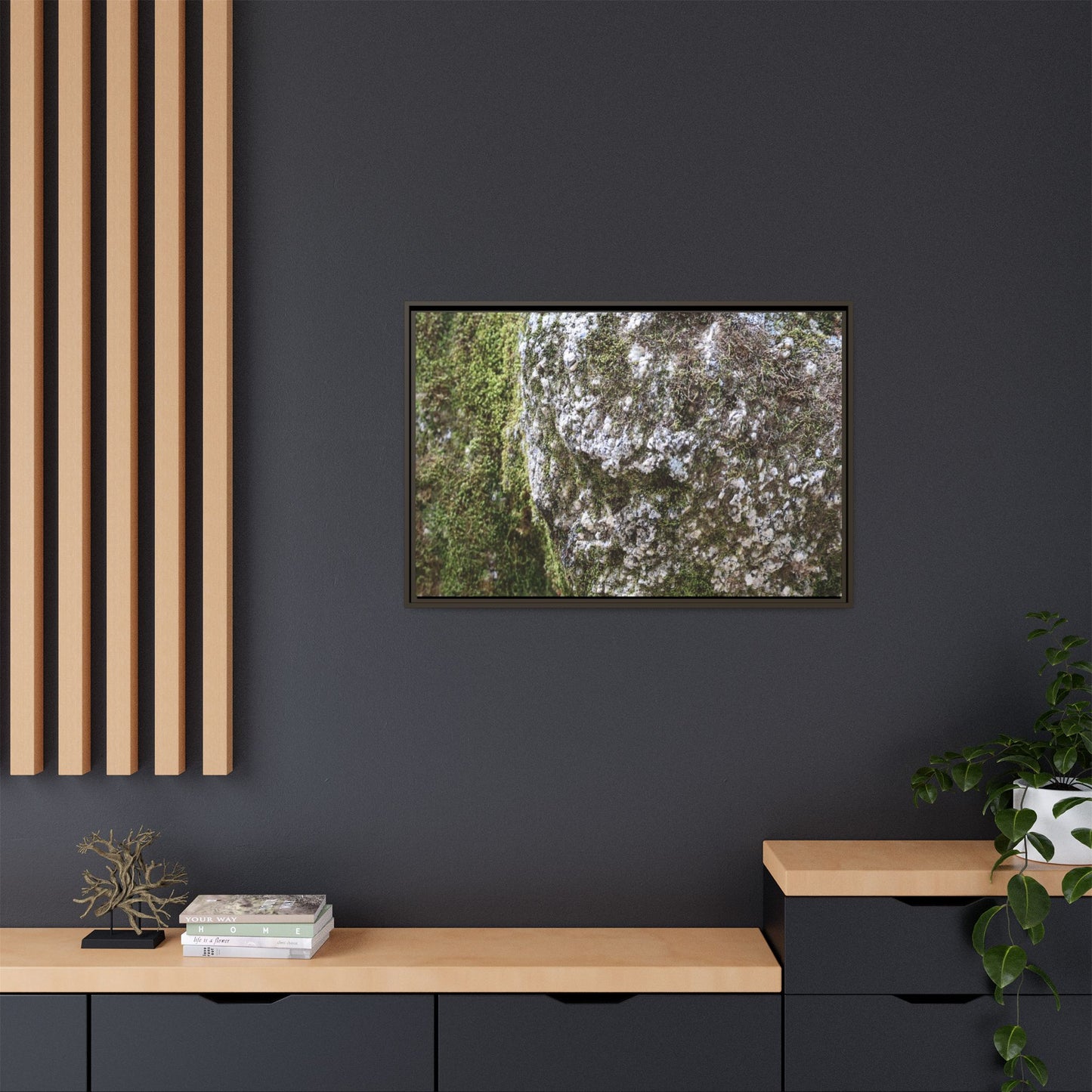 Lichen Landscape - Unique Stretched Canvas Wall Art